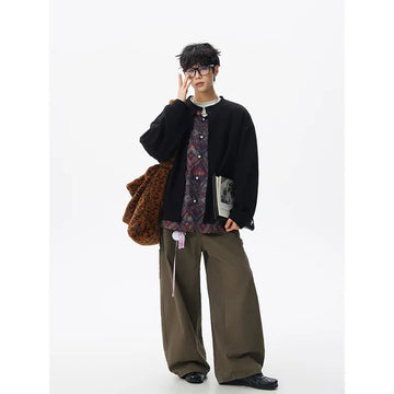 Jacket men Stand Up Collar Single Breasted Fake Two Piece Jacket Autumn Thin Ethnic Print Patchwork Mens Outerwear Coat men new